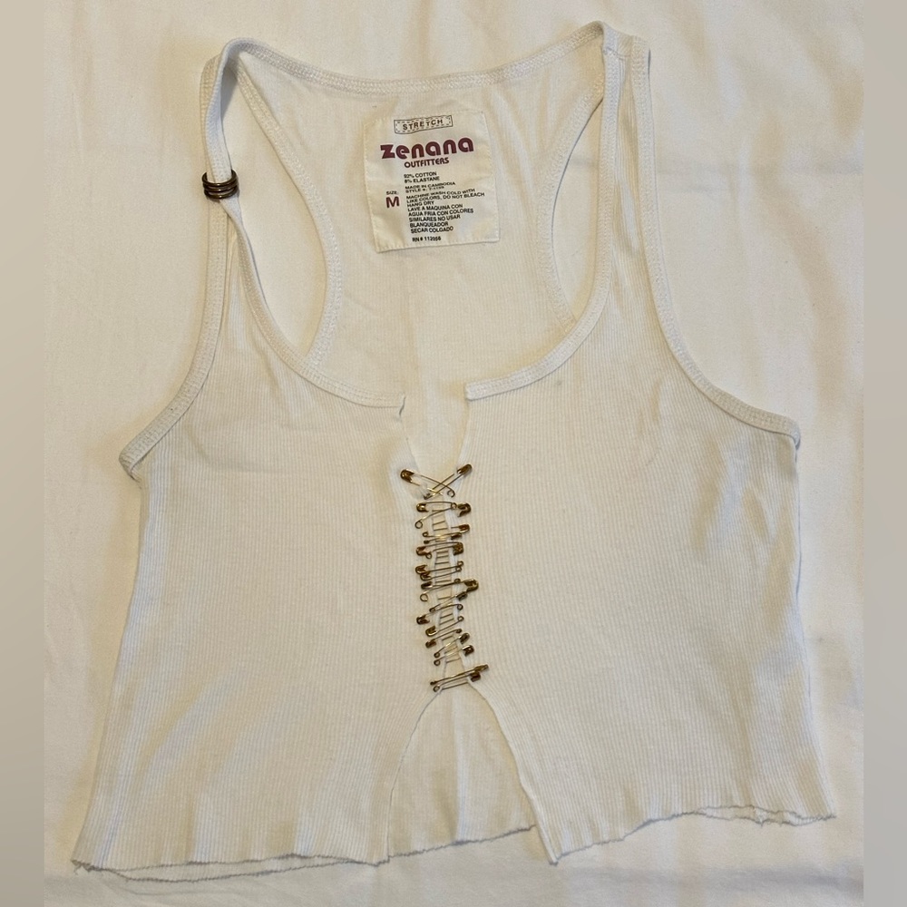 Grunge Safety Pin Tank - Picture 1 of 2